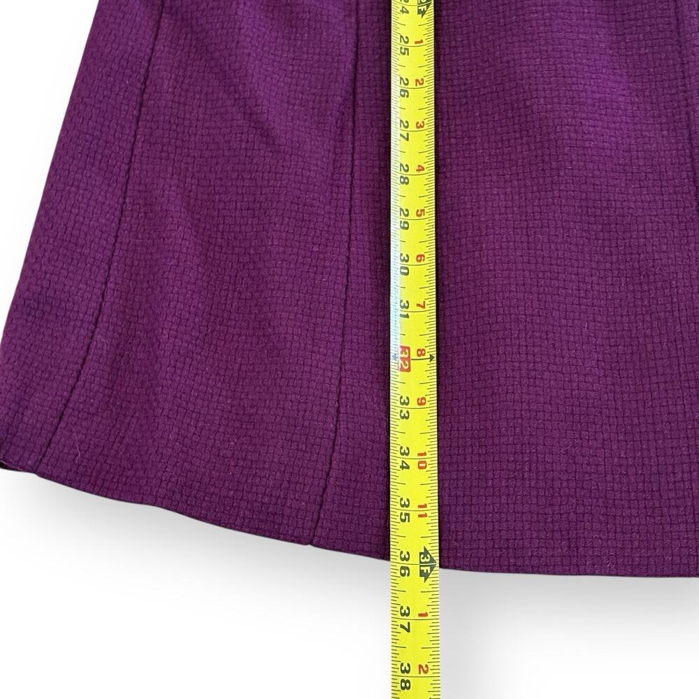 Old Navy Y2K Purple Peacoat Womens Medium Bell Sleeves Pockets Wool Blend Lined - Picture 6 of 10